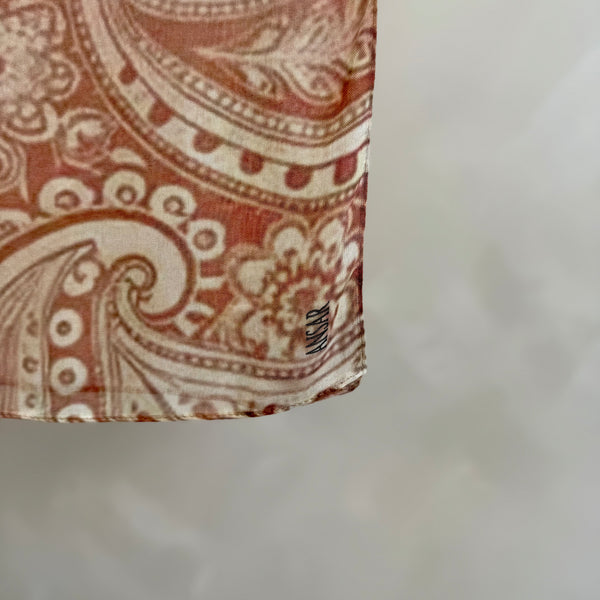 Peach Paisley