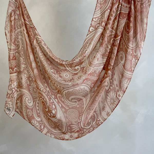 Peach Paisley